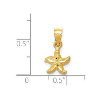 14k Yellow Gold Starfish Pendant K2949