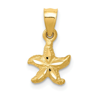 14k Yellow Gold Starfish Pendant K2949