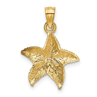 14k Yellow Gold Starfish Pendant K2954