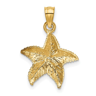 14k Yellow Gold Starfish Pendant K2954