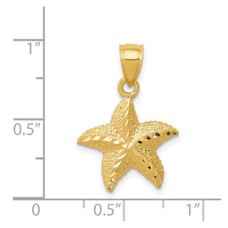 14k Yellow Gold Starfish Pendant K2954