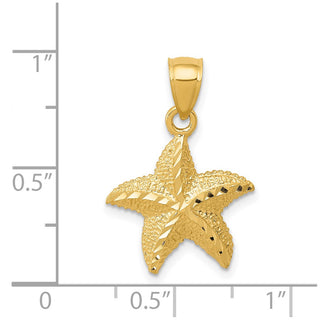 14k Yellow Gold Starfish Pendant K2954