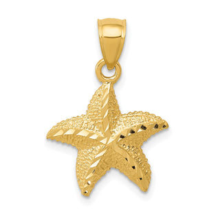 14k Yellow Gold Starfish Pendant K2954