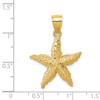 14k Yellow Gold Starfish Pendant K2958