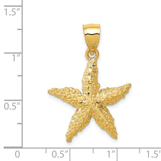 14k Yellow Gold Starfish Pendant K2958