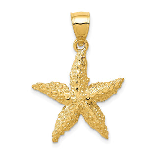 14k Yellow Gold Starfish Pendant K2958