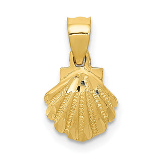 14k Yellow Gold Scallop Shell Pendant K2965