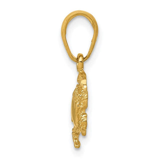 14k Yellow Gold Crab Pendant K2988
