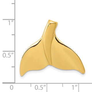 Mens 14k Yellow Gold Whale Tail Slide K3030