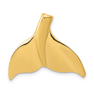Mens 14k Yellow Gold Whale Tail Slide K3030