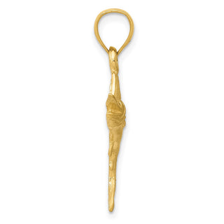 14k Yellow Gold Sailfish Pendant K3035