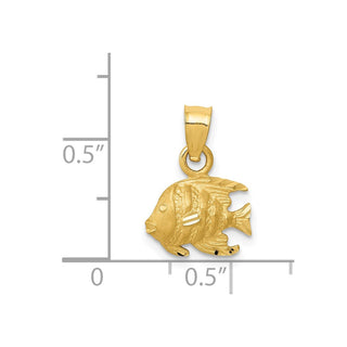 14k Yellow Gold Fish Pendant K3048