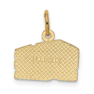 14k Yellow Gold Swiss Cheese Charm
