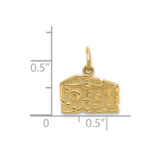 14k Yellow Gold Swiss Cheese Charm