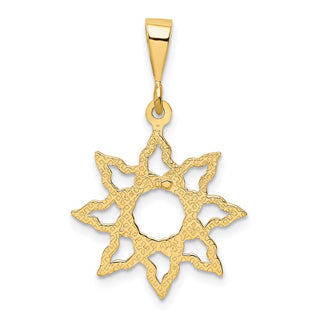 14k Yellow Gold Sun Charm K3197