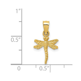 14k Yellow Gold Dragonfly Pendant K3256
