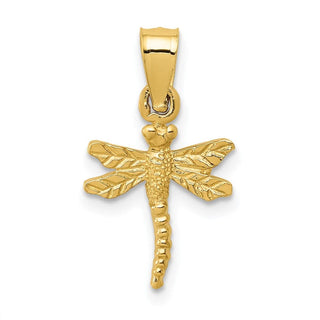 14k Yellow Gold Dragonfly Pendant K3256