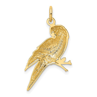 14K Yellow Gold Parrot Charm