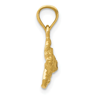 14k Yellow Gold Turtle Pendant K3298