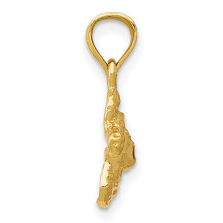 14k Yellow Gold Turtle Pendant K3298