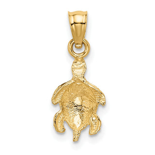 14k Yellow Gold Turtle Pendant K3299