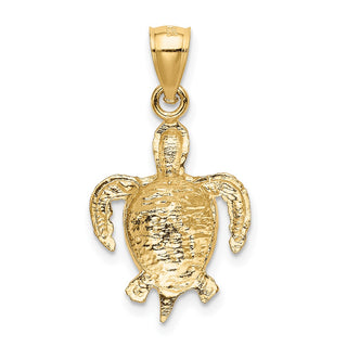 14k Yellow Gold Turtle Pendant K3301
