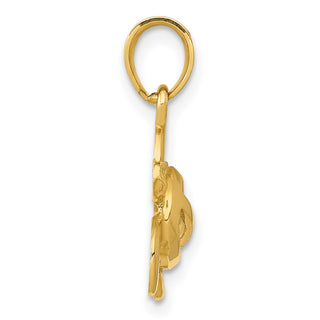 14k Yellow Gold Open Turtle Pendant K3306