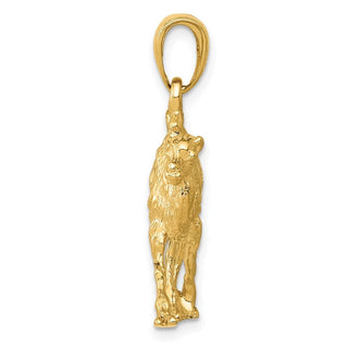 14k Yellow Gold 3D Camel Pendant