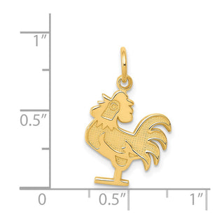 14k Yellow Gold Rooster Charm