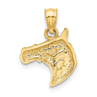 14k Yellow Gold Diamond-cut Horse Pendant K3336