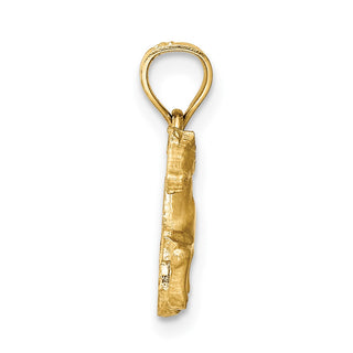 14k Yellow Gold Diamond-cut Horse Pendant K3337