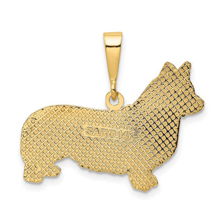 14k Yellow Gold Welsh Corgi Pendant