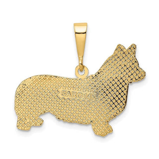 14k Yellow Gold Welsh Corgi Pendant