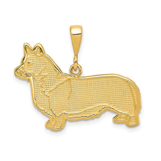 14k Yellow Gold Welsh Corgi Pendant