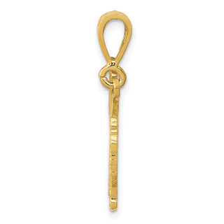 14k Yellow Gold Persian Cat Pendant