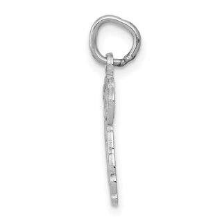 14K White Gold Puppy Charm