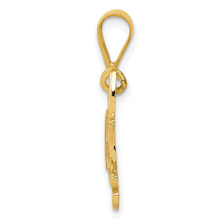 14k Yellow Gold Pit Bull Pendant