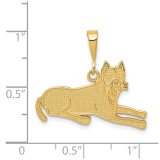 14k Yellow Gold Pit Bull Pendant