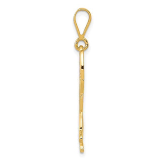14k Yellow Gold German Shepherd Pendant