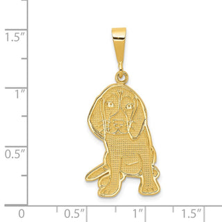 14k Yellow Gold Beagle Pendant