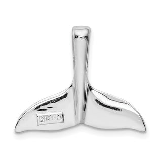 Mens 14k White Gold Whale Tail Slide