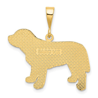 14k Yellow Gold Labrador Dog Pendant