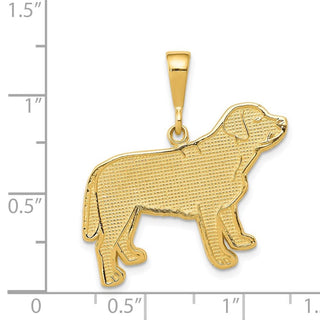 14k Yellow Gold Labrador Dog Pendant