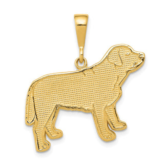 14k Yellow Gold Labrador Dog Pendant