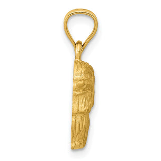 14k Yellow Gold Diamond-cut Shih Tzu Pendant K3432