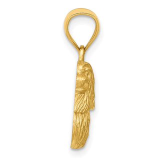 14k Yellow Gold Diamond-cut Shih Tzu Pendant K3433