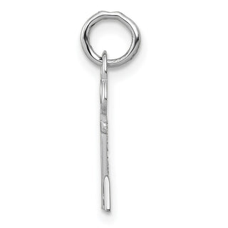 14k White Gold Letter A Key Charm