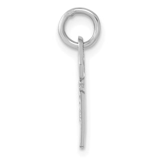 14k White Gold Letter A Key Charm