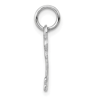 14k White Gold Letter B Key Charm