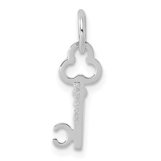 14k White Gold Letter C Key Charm